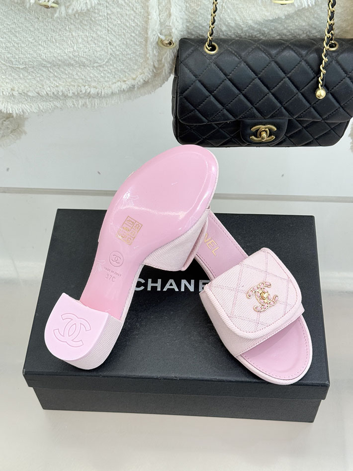 最高級シャネルスーパーコピー CHANEL ココマーク パールサンダル ミュール デニム ピンク 2631003 シャネル サンダル レディース - 画像 (2)