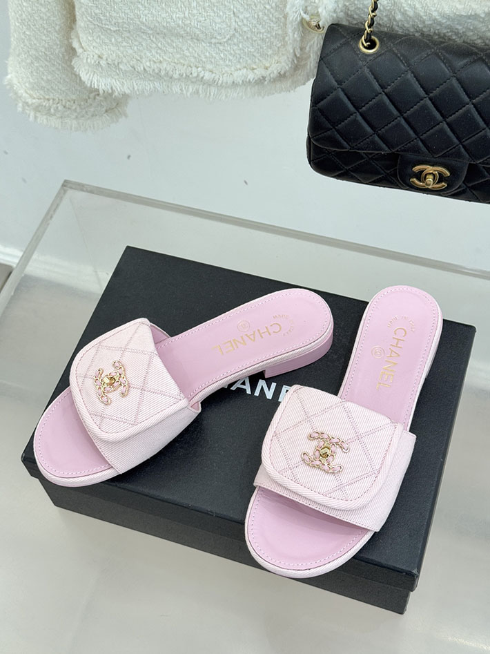 最高級シャネルスーパーコピー CHANEL CCロゴ ミュール コットン ビジュー ターンロック ピンク 2631014 シャネル 靴 レディース 人気 - 画像 (9)