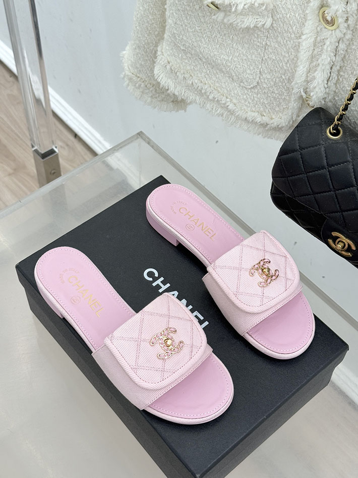 最高級シャネルスーパーコピー CHANEL CCロゴ ミュール コットン ビジュー ターンロック ピンク 2631014 シャネル 靴 レディース 人気 - 画像 (8)