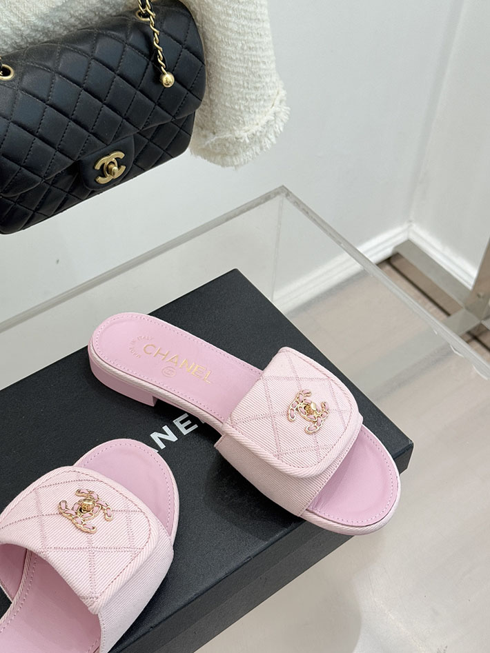 最高級シャネルスーパーコピー CHANEL CCロゴ ミュール コットン ビジュー ターンロック ピンク 2631014 シャネル 靴 レディース 人気 - 画像 (6)