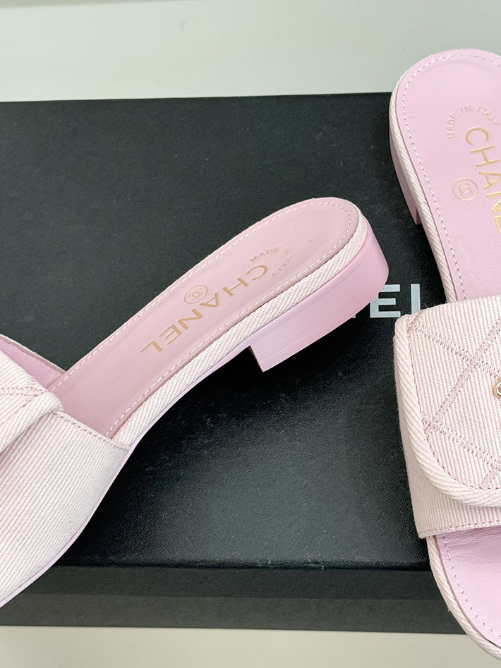 最高級シャネルスーパーコピー CHANEL CCロゴ ミュール コットン ビジュー ターンロック ピンク 2631014 シャネル 靴 レディース 人気 - 画像 (5)