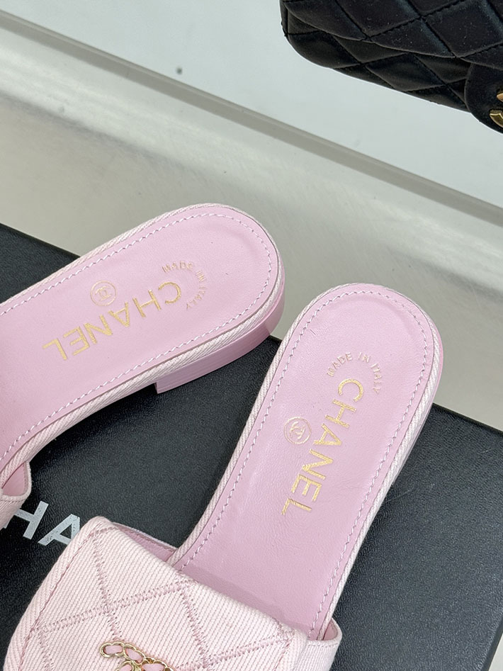 最高級シャネルスーパーコピー CHANEL CCロゴ ミュール コットン ビジュー ターンロック ピンク 2631014 シャネル 靴 レディース 人気 - 画像 (3)
