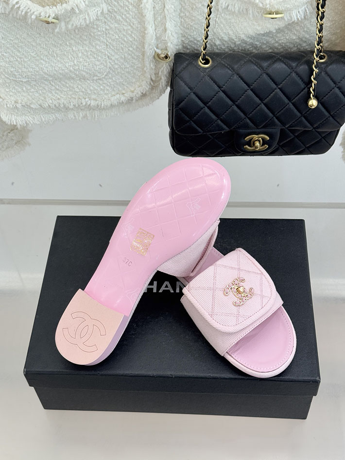 最高級シャネルスーパーコピー CHANEL CCロゴ ミュール コットン ビジュー ターンロック ピンク 2631014 シャネル 靴 レディース 人気 - 画像 (2)