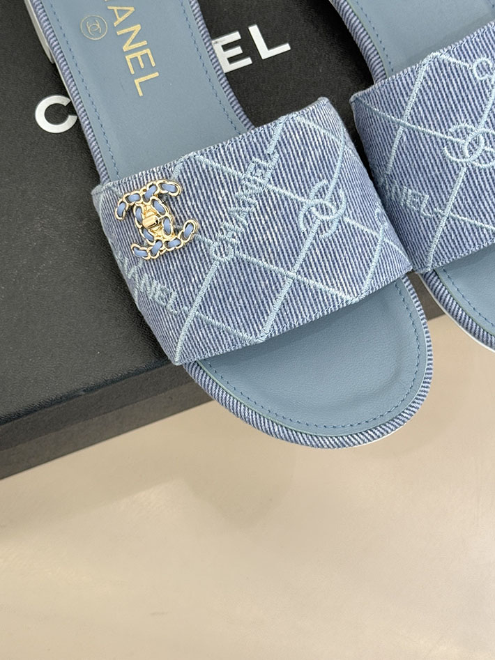最高級シャネルスーパーコピー CHANEL CCロゴ 夏用 サンダル レディース おしゃれ ブルー 2631017 レディース シャネル サンダル - 画像 (4)