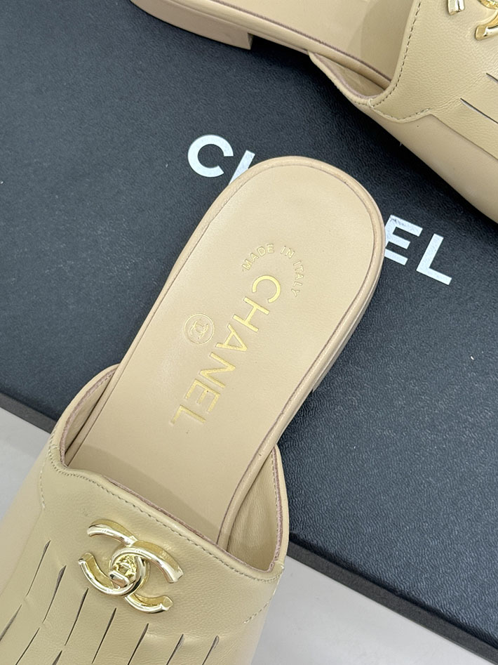 最高級シャネルスーパーコピー CHANEL ハイヒール ココマーク ミュール サンダル レザー ベージュ 2631037 シャネル ミュール サンダル - 画像 (4)