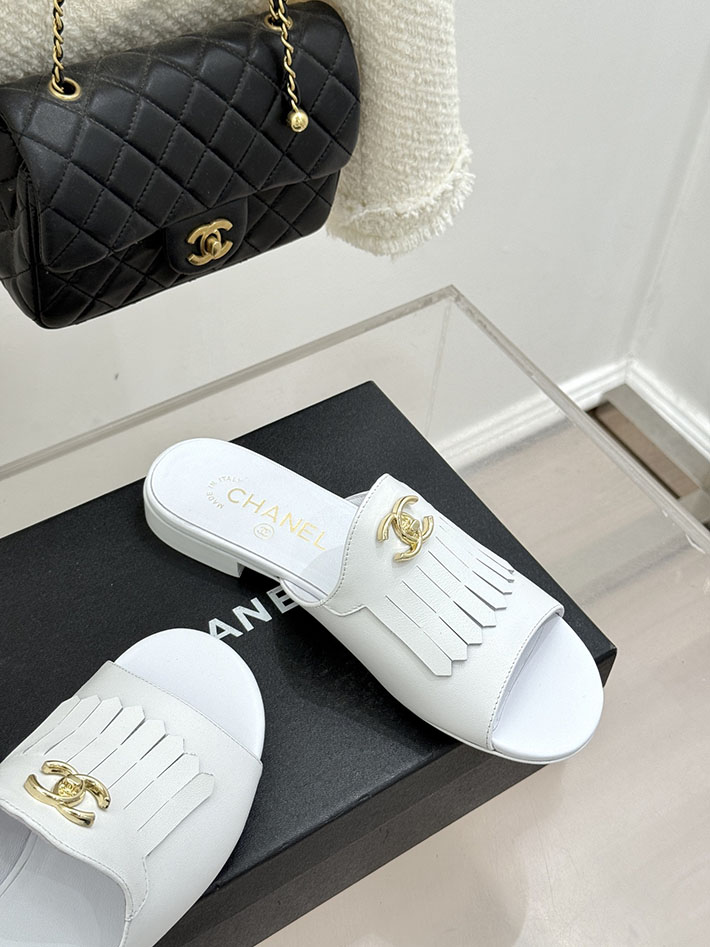 最高級シャネルスーパーコピー CHANEL ハイヒール ココマーク ミュール サンダル レザー ホワイト 2631038 ミュール 可愛い ブランド - 画像 (7)