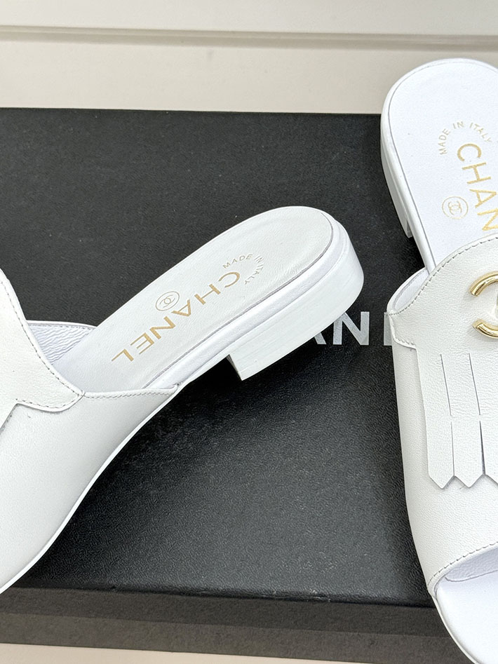 最高級シャネルスーパーコピー CHANEL ハイヒール ココマーク ミュール サンダル レザー ホワイト 2631038 ミュール 可愛い ブランド - 画像 (6)