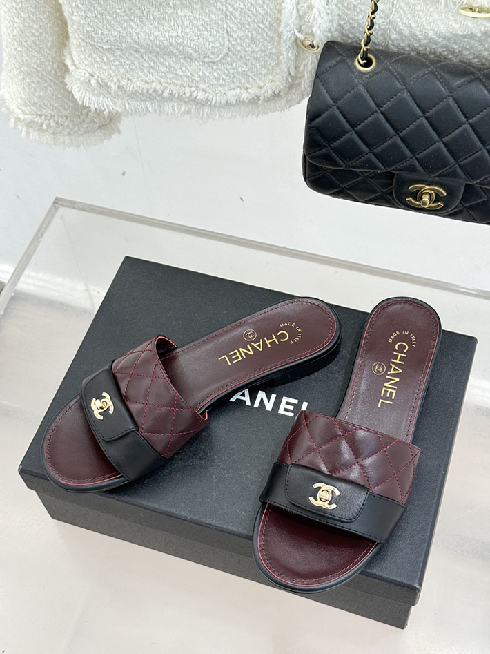 最高級シャネルスーパーコピー CHANEL マトラッセ ココマーク サンダル ミュール おしゃれ ワインレッド 2631047 シャネル 靴 アウトレット - 画像 (9)