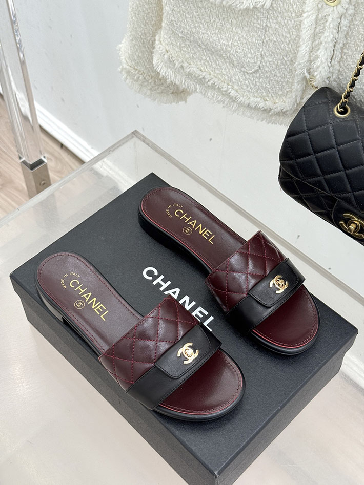 最高級シャネルスーパーコピー CHANEL マトラッセ ココマーク サンダル ミュール おしゃれ ワインレッド 2631047 シャネル 靴 アウトレット - 画像 (8)