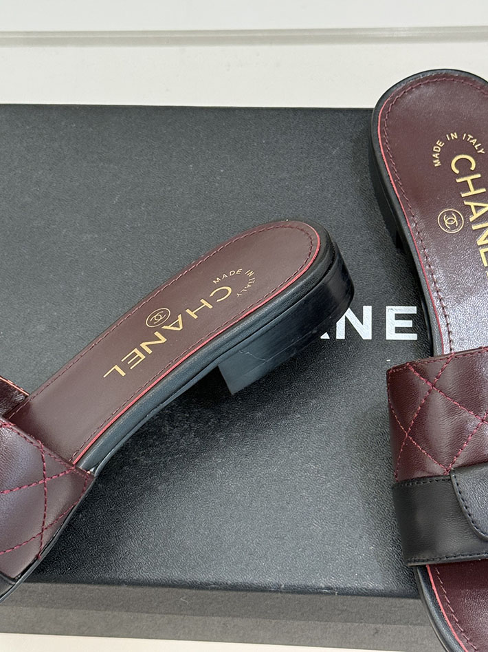 最高級シャネルスーパーコピー CHANEL マトラッセ ココマーク サンダル ミュール おしゃれ ワインレッド 2631047 シャネル 靴 アウトレット - 画像 (5)