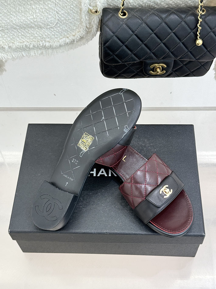 最高級シャネルスーパーコピー CHANEL マトラッセ ココマーク サンダル ミュール おしゃれ ワインレッド 2631047 シャネル 靴 アウトレット - 画像 (2)