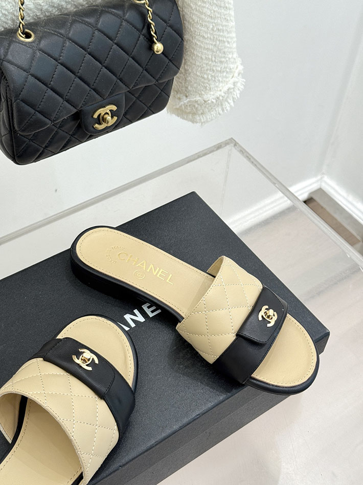 最高級シャネルスーパーコピー CHANEL マトラッセ ココマーク サンダル ミュール おしゃれ ベージュ 2631048 シャネル 靴 サンダル - 画像 (6)