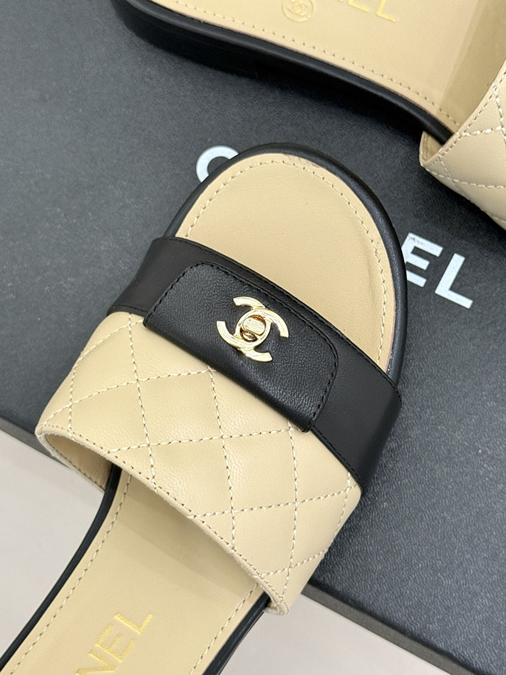 最高級シャネルスーパーコピー CHANEL マトラッセ ココマーク サンダル ミュール おしゃれ ベージュ 2631048 シャネル 靴 サンダル - 画像 (4)