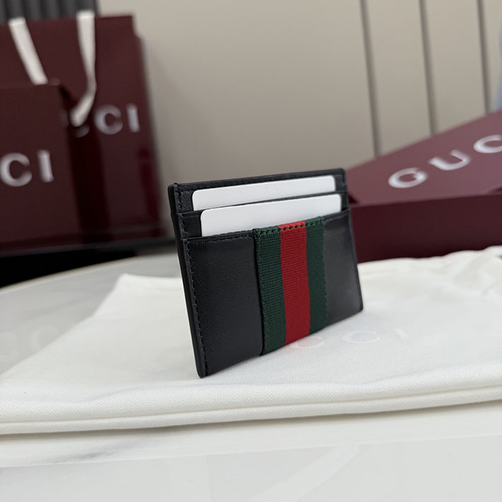 グッチ カードケース 人気 GUCCI ウェブトレードマーク カードケース ブラック 867277 AAGIT 1053 グッチ カードケース レディース - 画像 (9)