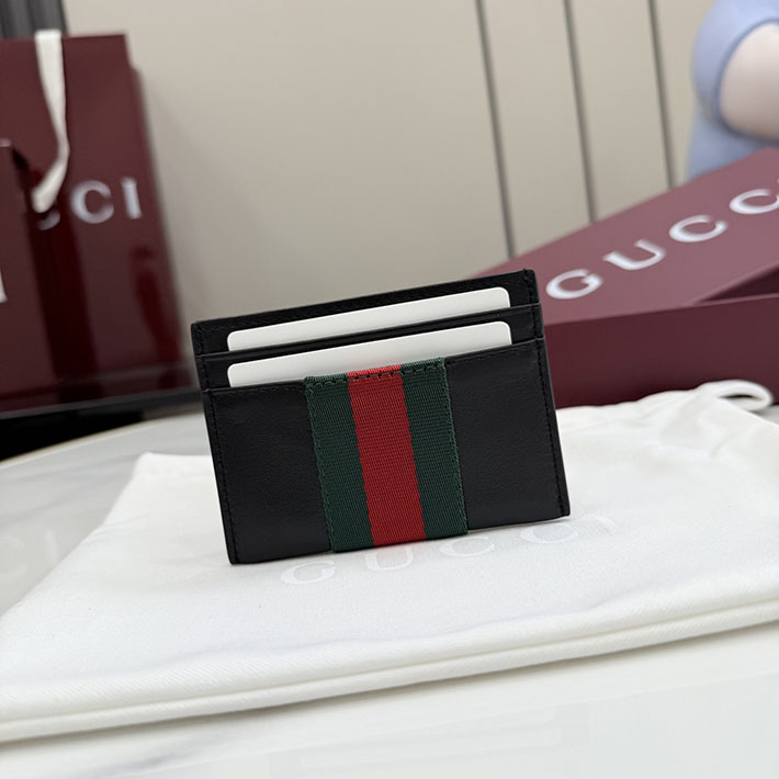 グッチ カードケース 人気 GUCCI ウェブトレードマーク カードケース ブラック 867277 AAGIT 1053 グッチ カードケース レディース - 画像 (8)