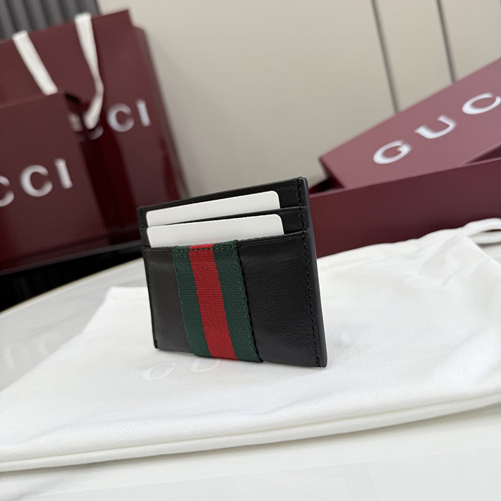 グッチ カードケース 人気 GUCCI ウェブトレードマーク カードケース ブラック 867277 AAGIT 1053 グッチ カードケース レディース - 画像 (5)