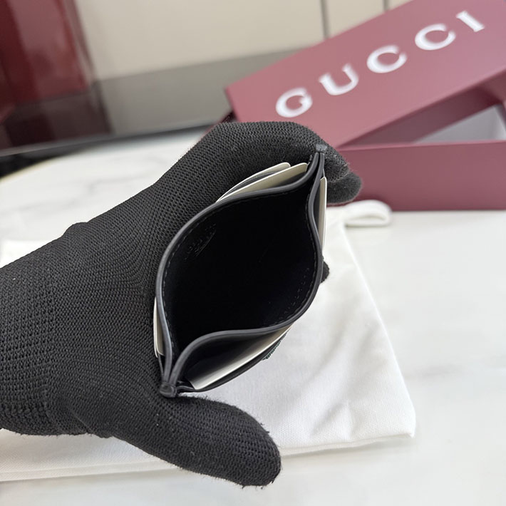 グッチ カードケース 人気 GUCCI ウェブトレードマーク カードケース ブラック 867277 AAGIT 1053 グッチ カードケース レディース - 画像 (3)
