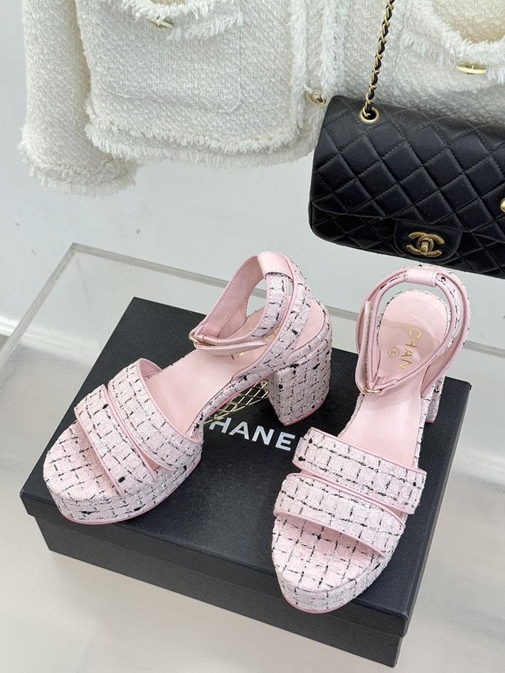 最高級シャネルスーパーコピー CHANEL シースルー スポーツ サンダル 厚底 レディース ピンク 2631094 シャネル サンダル ピンク - 画像 (9)
