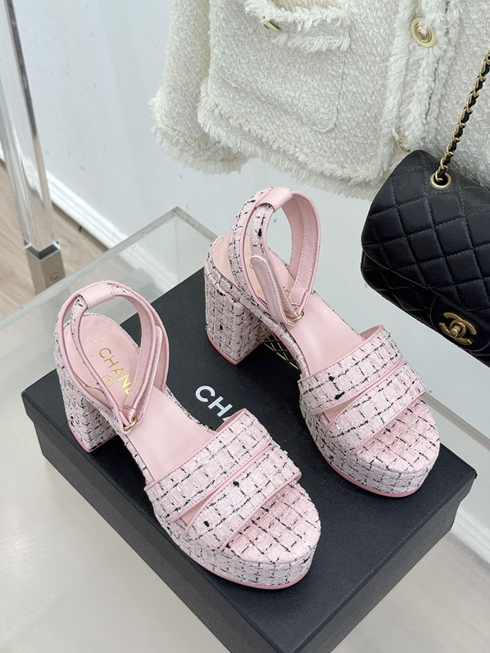 最高級シャネルスーパーコピー CHANEL シースルー スポーツ サンダル 厚底 レディース ピンク 2631094 シャネル サンダル ピンク - 画像 (8)