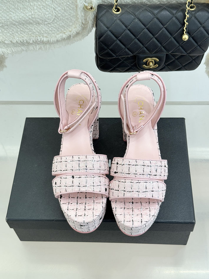 最高級シャネルスーパーコピー CHANEL シースルー スポーツ サンダル 厚底 レディース ピンク 2631094 シャネル サンダル ピンク - 画像 (7)