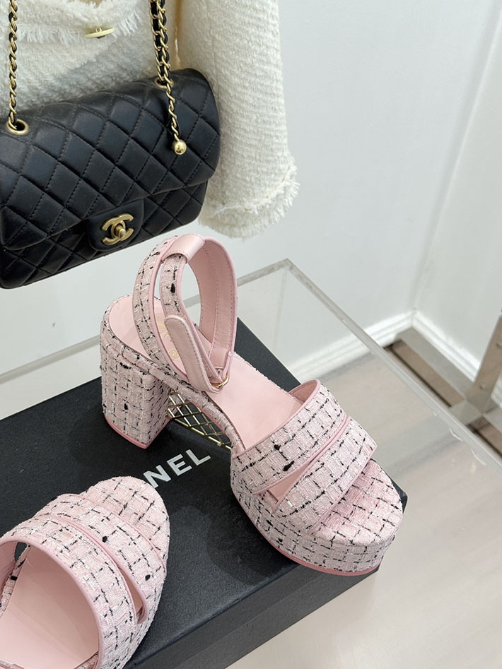 最高級シャネルスーパーコピー CHANEL シースルー スポーツ サンダル 厚底 レディース ピンク 2631094 シャネル サンダル ピンク - 画像 (6)