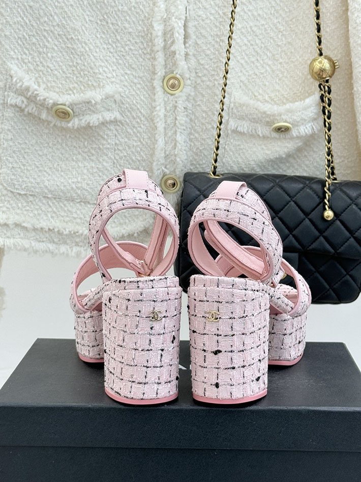 最高級シャネルスーパーコピー CHANEL シースルー スポーツ サンダル 厚底 レディース ピンク 2631094 シャネル サンダル ピンク - 画像 (5)