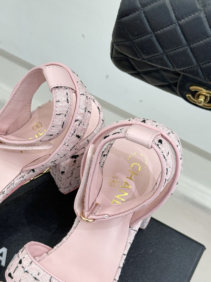 最高級シャネルスーパーコピー CHANEL シースルー スポーツ サンダル 厚底 レディース ピンク 2631094 シャネル サンダル ピンク - 画像 (3)