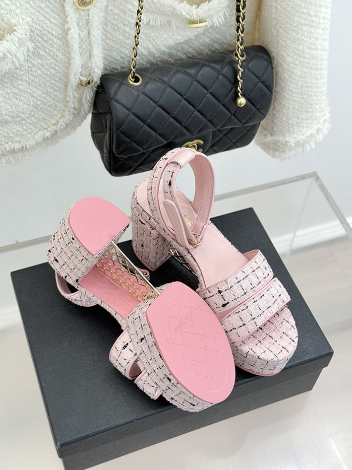 最高級シャネルスーパーコピー CHANEL シースルー スポーツ サンダル 厚底 レディース ピンク 2631094 シャネル サンダル ピンク - 画像 (2)