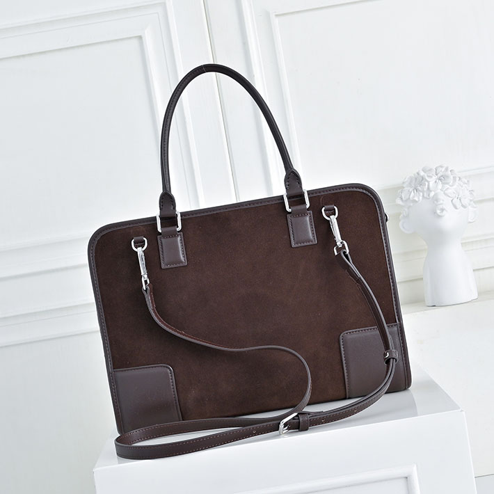 最高級ロエベスーパーコピー LOEWE アマソナ180 バッグ ラージ(スエード) ダークブラウニー A039ASRX03 0018 ロエベ アマソナ 新作 - 画像 (8)