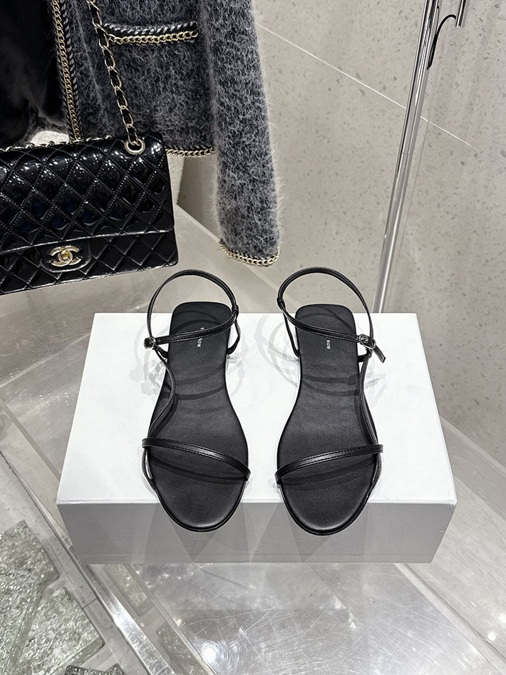 最高級ザロウスーパーコピー THE ROW Bare Sandal サンダル ナローTストラップ レディース ブラック 2631155 The Row サンダル - 画像 (2)