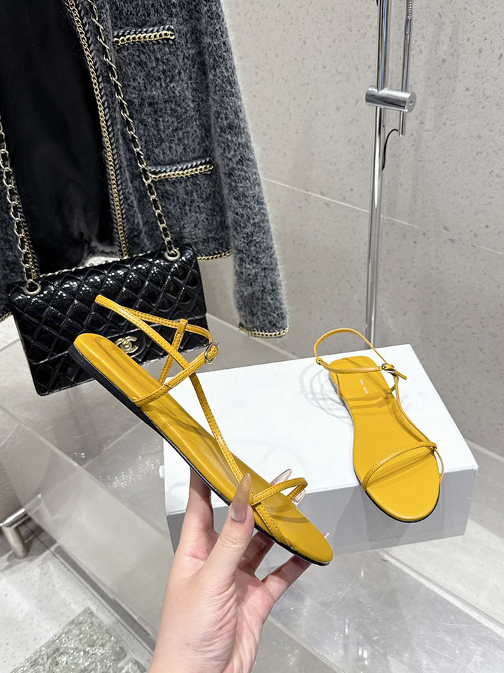 最高級ザロウスーパーコピー THE ROW Bare Sandal サンダル ナローTストラップ レディース イエロー 2631156 The Row 靴 - 画像 (7)
