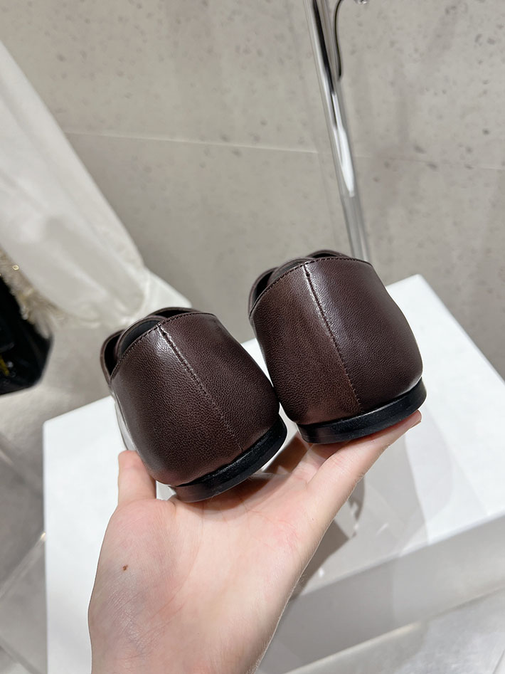 最高級ザロウスーパーコピー THE ROW Awar レースアップシューズ レディース カーフレザー ブラウン 2631172 女性 ビジネスシューズ 歩きやすい - 画像 (3)