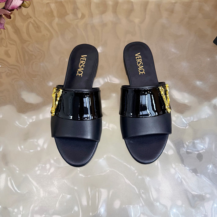 最高級ヴェルサーチェスーパーコピー VERSACE 2026年最新 特集 レディース 夏サンダル ブラック 2631294 ヴェルサーチ アウトレット 通販 - 画像 (6)