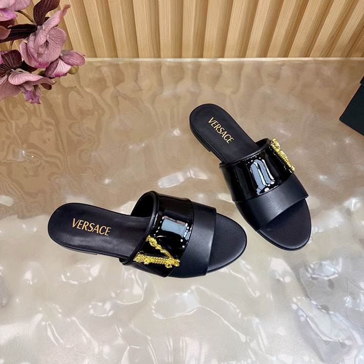 最高級ヴェルサーチェスーパーコピー VERSACE 2026年最新 特集 レディース 夏サンダル ブラック 2631294 ヴェルサーチ アウトレット 通販 - 画像 (3)