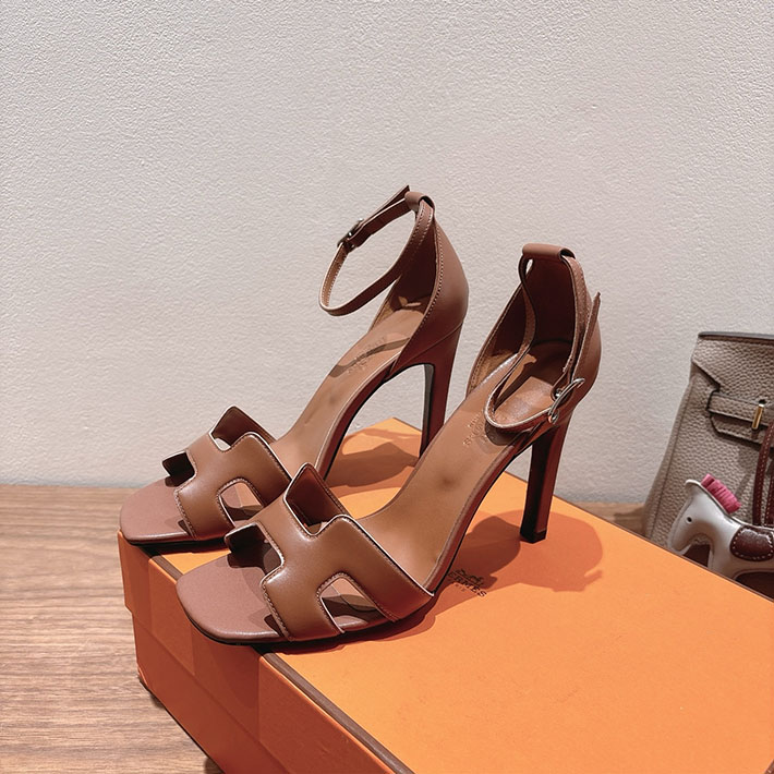 最高級エルメススーパーコピー HERMES サンダル ジョイ ヒール 10.5cm 7cm 4.5cm ブラウン 2631564 エルメス 靴 定価 - 画像 (4)