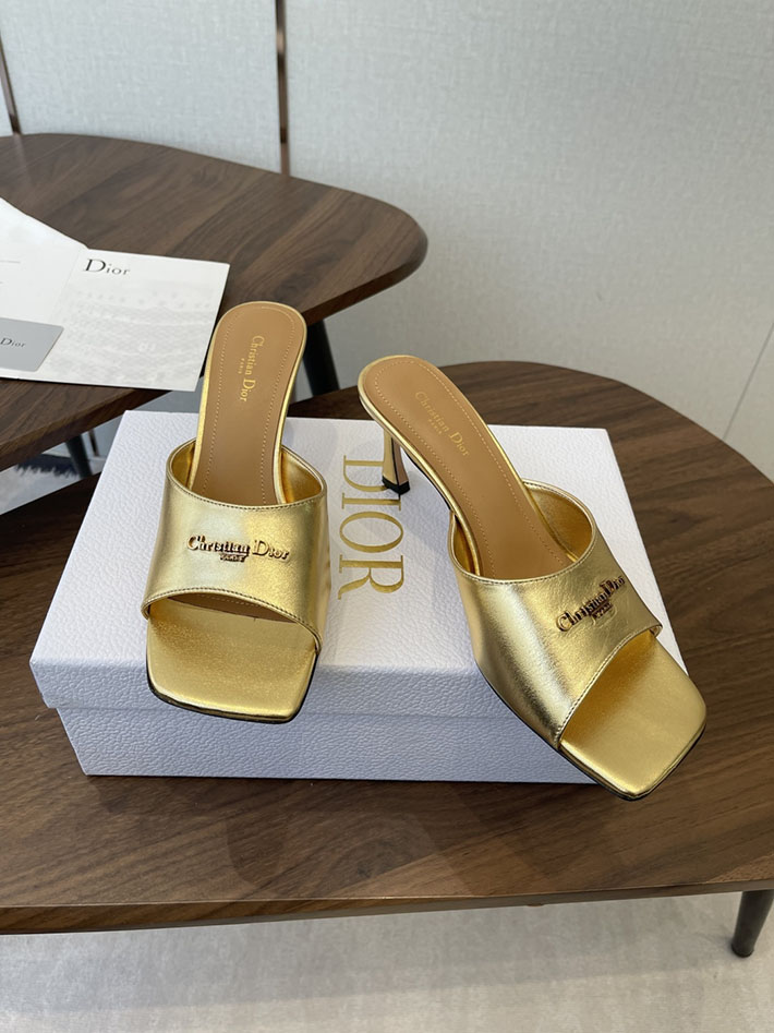 最高級ディオールスーパーコピー Dior 2026年春夏 新作 サンダル スリッパ シューズ ミュール ゴールド 2630604 Dior 靴 レディース - 画像 (9)