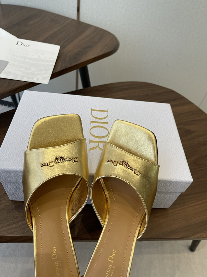 最高級ディオールスーパーコピー Dior 2026年春夏 新作 サンダル スリッパ シューズ ミュール ゴールド 2630604 Dior 靴 レディース - 画像 (8)