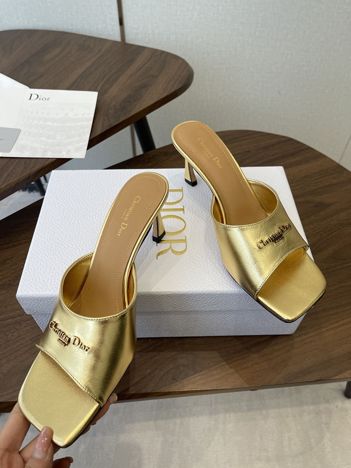 最高級ディオールスーパーコピー Dior 2026年春夏 新作 サンダル スリッパ シューズ ミュール ゴールド 2630604 Dior 靴 レディース - 画像 (7)