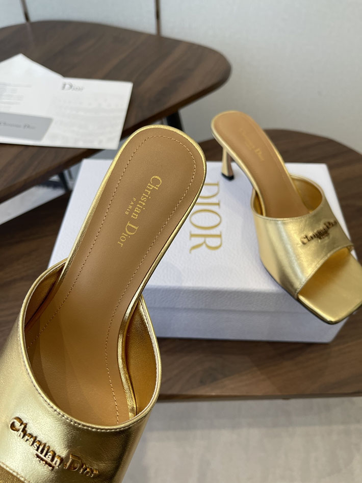 最高級ディオールスーパーコピー Dior 2026年春夏 新作 サンダル スリッパ シューズ ミュール ゴールド 2630604 Dior 靴 レディース - 画像 (5)
