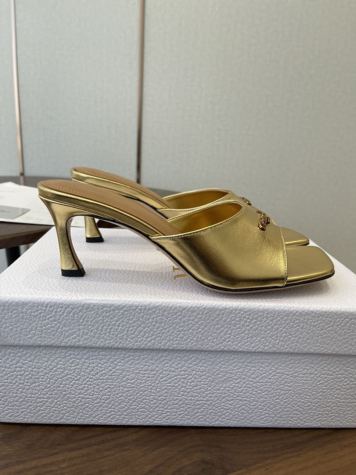 最高級ディオールスーパーコピー Dior 2026年春夏 新作 サンダル スリッパ シューズ ミュール ゴールド 2630604 Dior 靴 レディース - 画像 (2)