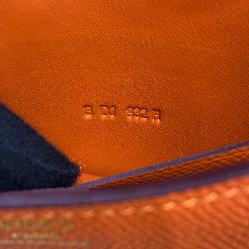 エルメス通販 HERMES 財布 コンスタンス スリム オレンジ ヴォー・エプソン ゴールド金具 H082060CC93 エルメス 斜めがけ ミニ - 画像 (2)