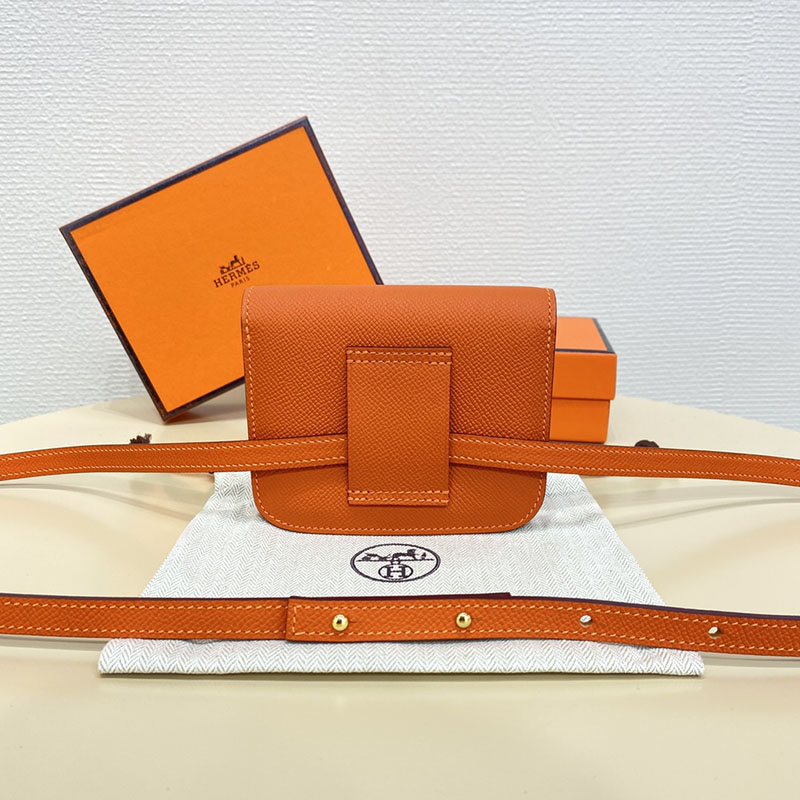 エルメス通販 HERMES 財布 コンスタンス スリム オレンジ ヴォー・エプソン ゴールド金具 H082060CC93 エルメス 斜めがけ ミニ - 画像 (9)