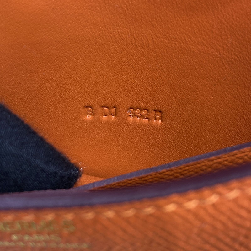 エルメス通販 HERMES 財布 コンスタンス スリム オレンジ ヴォー・エプソン ゴールド金具 H082060CC93 エルメス 斜めがけ ミニ - 画像 (3)