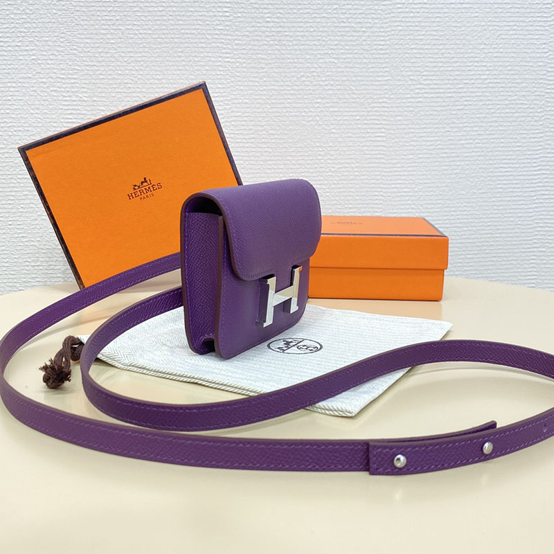 エルメス通販 HERMES 財布 コンスタンス スリム アネモネ ヴォー・エプソン シルバー金具 H082060CKP9 コンスタンス スリム 使い勝手 - 画像 (10)