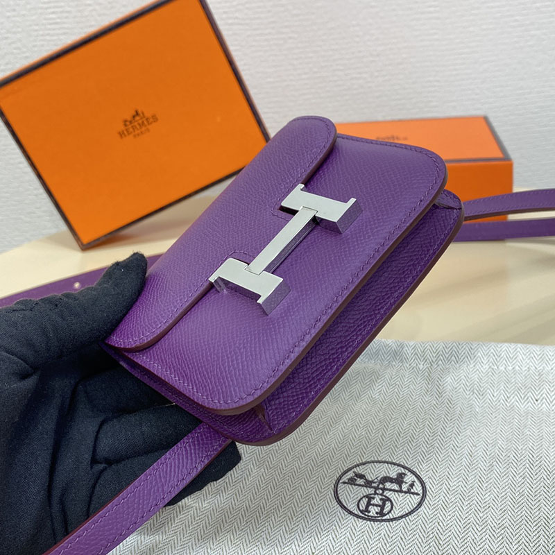 エルメス通販 HERMES 財布 コンスタンス スリム アネモネ ヴォー・エプソン シルバー金具 H082060CKP9 コンスタンス スリム 使い勝手 - 画像 (8)