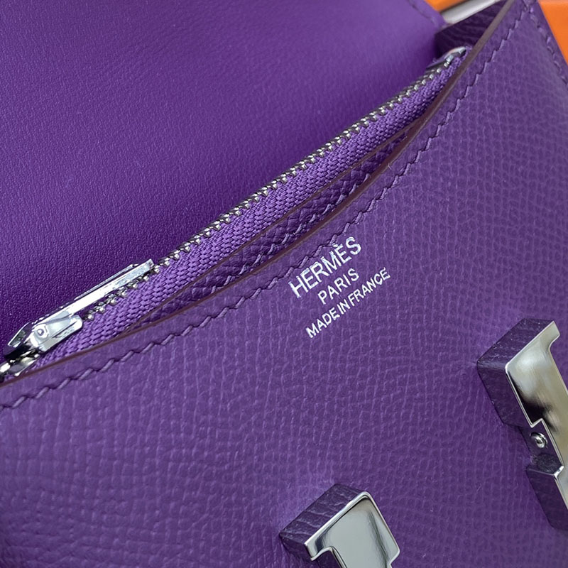 エルメス通販 HERMES 財布 コンスタンス スリム アネモネ ヴォー・エプソン シルバー金具 H082060CKP9 コンスタンス スリム 使い勝手 - 画像 (5)