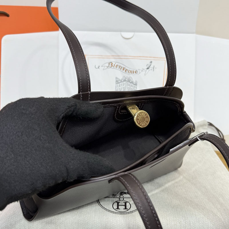 エルメス トートバッグ HERMES タブリエ・セリエ エベンヌ スウィフト ゴールド金具 H086583CC46 レディース エルメス バッグ ショルダー - 画像 (5)
