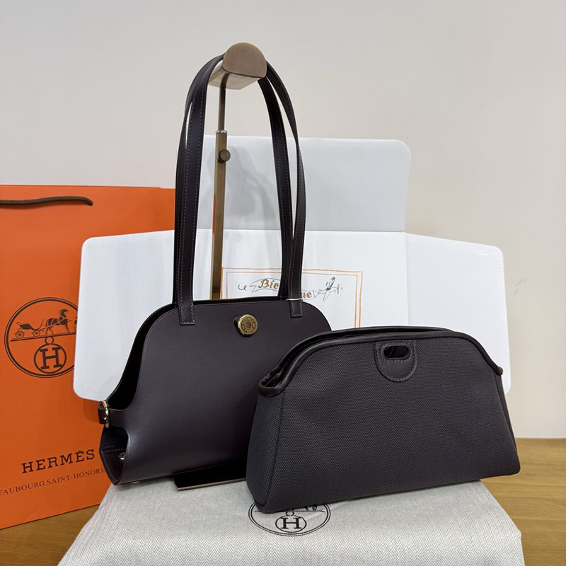 エルメス トートバッグ HERMES タブリエ・セリエ エベンヌ スウィフト ゴールド金具 H086583CC46 レディース エルメス バッグ ショルダー - 画像 (4)