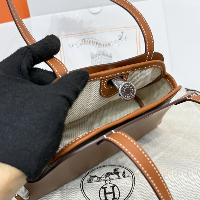 エルメス トートバッグ HERMES タブリエ・セリエ ゴールド スウィフト シルバー金具 H086583CK37 エルメス トートバッグ 革 - 画像 (7)