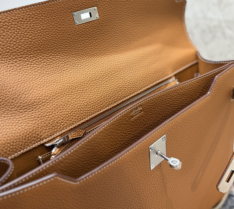 エルメス ケリーデペッシュ 36の通販 HERMES ケリーデペッシュ36 ゴールド トゴ シルバー金具 H078392CK37 エルメス メンズバッグ ビジネス - 画像 (5)